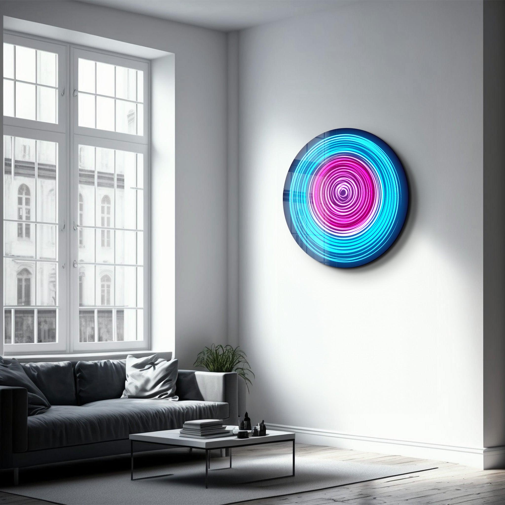 Pink Swirl | Rounded Glass Wall Art - ArtDesigna Glass Printing Wall Art