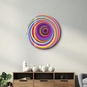 ・"Candy Swirl"・Rounded Glass Wall Art - ArtDesigna Glass Printing Wall Art