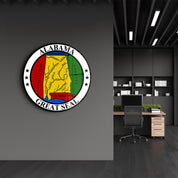 Alabama Seal – Round Glass Wall Art