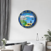 Alaska Seal – Round Glass Wall Art