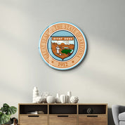 Arizona Seal – Round Glass Wall Art