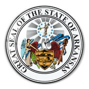 Arkansas Seal – Round Glass Wall Art
