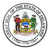 Delaware Seal – Round Glass Wall Art