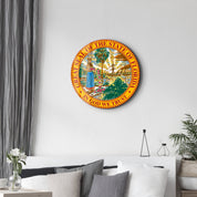 Florida Seal – Round Glass Wall Art