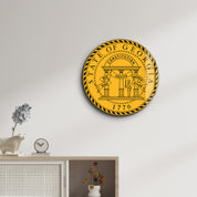Georgia Seal – Round Glass Wall Art