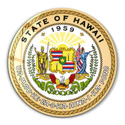 Hawaii Seal – Round Glass Wall Art