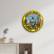 Idaho Seal – Round Glass Wall Art