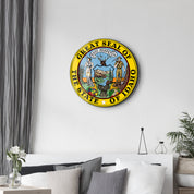 Idaho Seal – Round Glass Wall Art