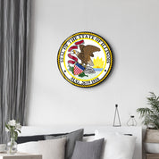Illinois Seal – Round Glass Wall Art