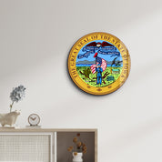 Iowa Seal – Round Glass Wall Art