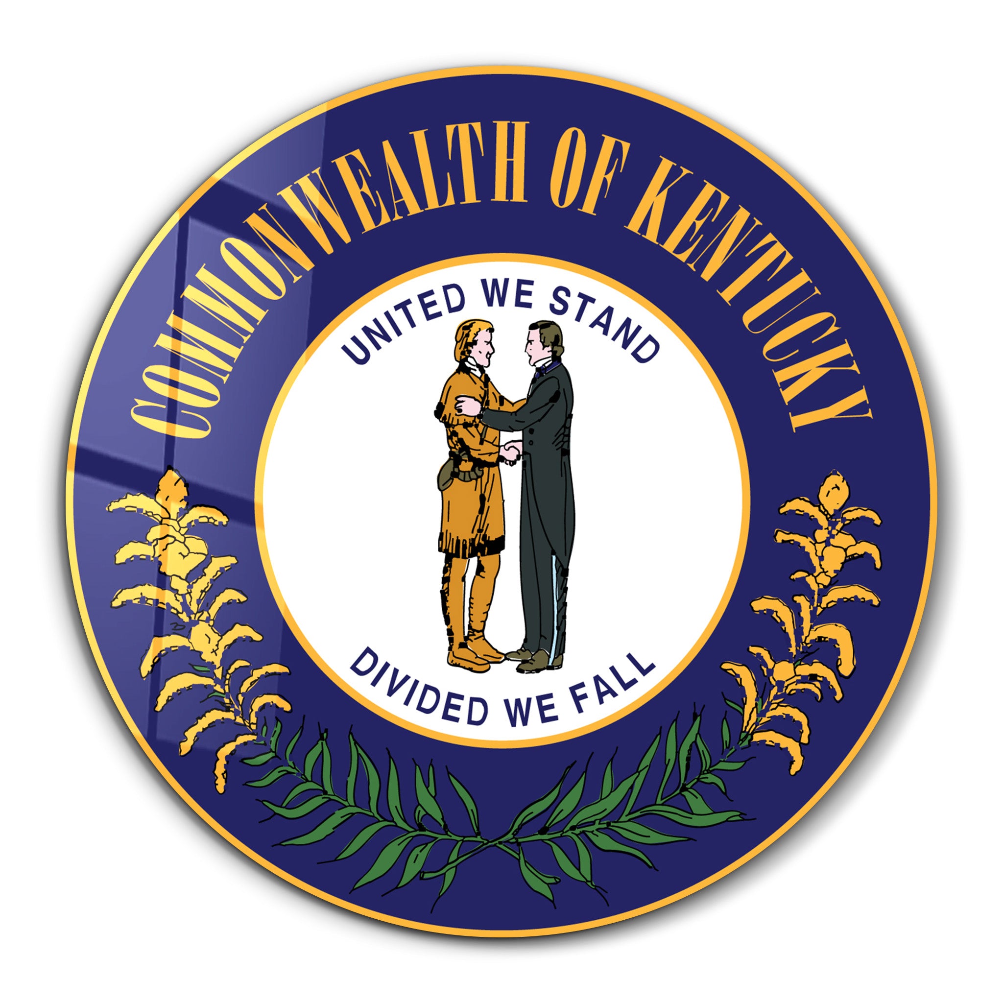 Kentucky Seal – Round Glass Wall Art