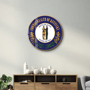 Kentucky Seal – Round Glass Wall Art