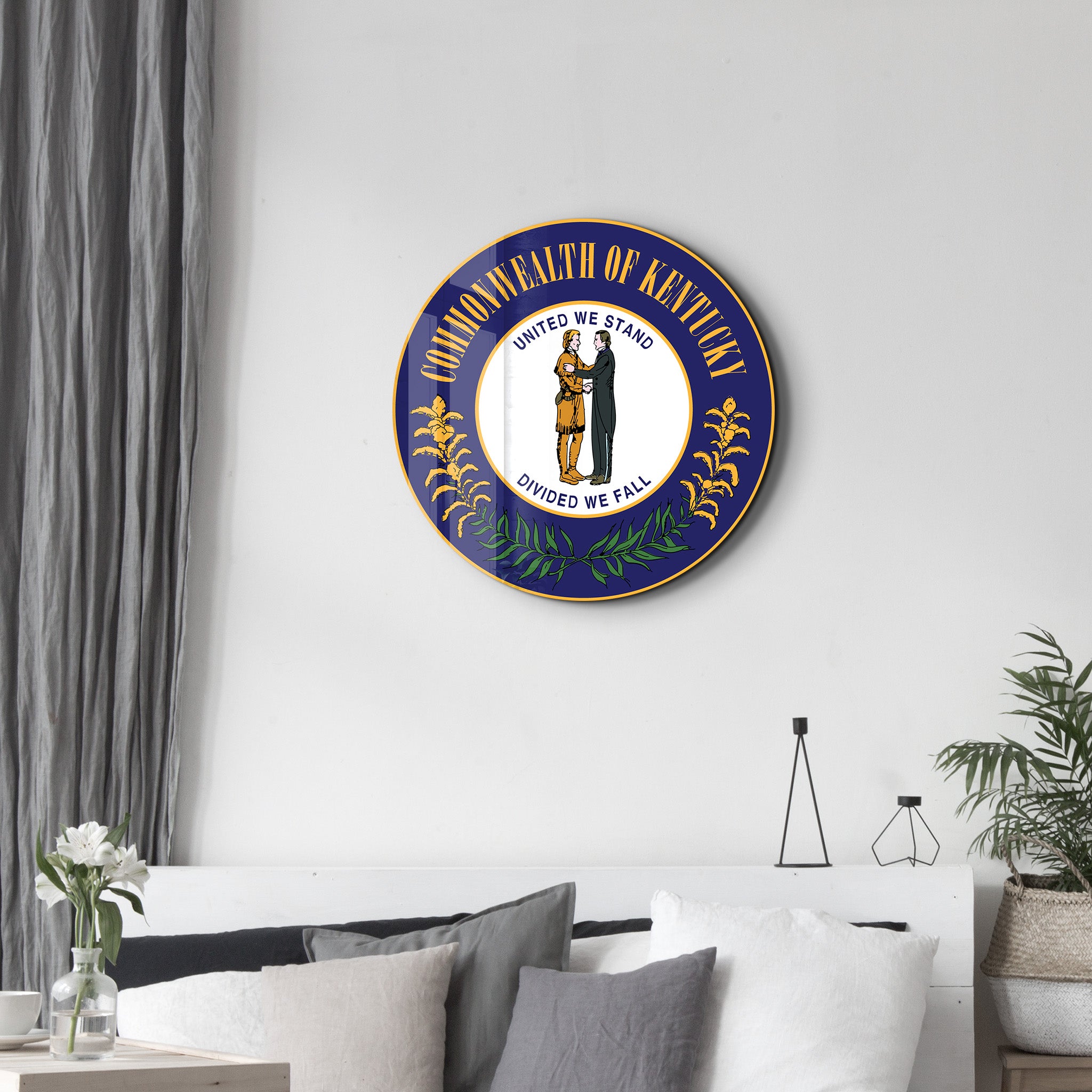 Kentucky Seal – Round Glass Wall Art
