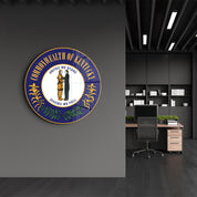 Kentucky Seal – Round Glass Wall Art