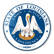 Louisiana Seal – Round Glass Wall Art