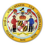 Maryland Seal – Round Glass Wall Art