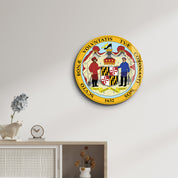 Maryland Seal – Round Glass Wall Art