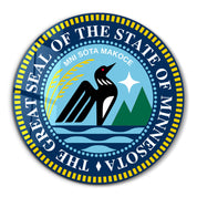 Minnesota Seal – Round Glass Wall Art