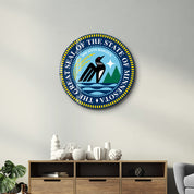 Minnesota Seal – Round Glass Wall Art