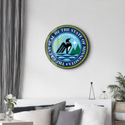 Minnesota Seal – Round Glass Wall Art