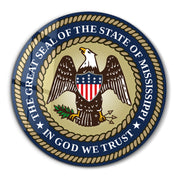 Mississippi Seal – Round Glass Wall Art