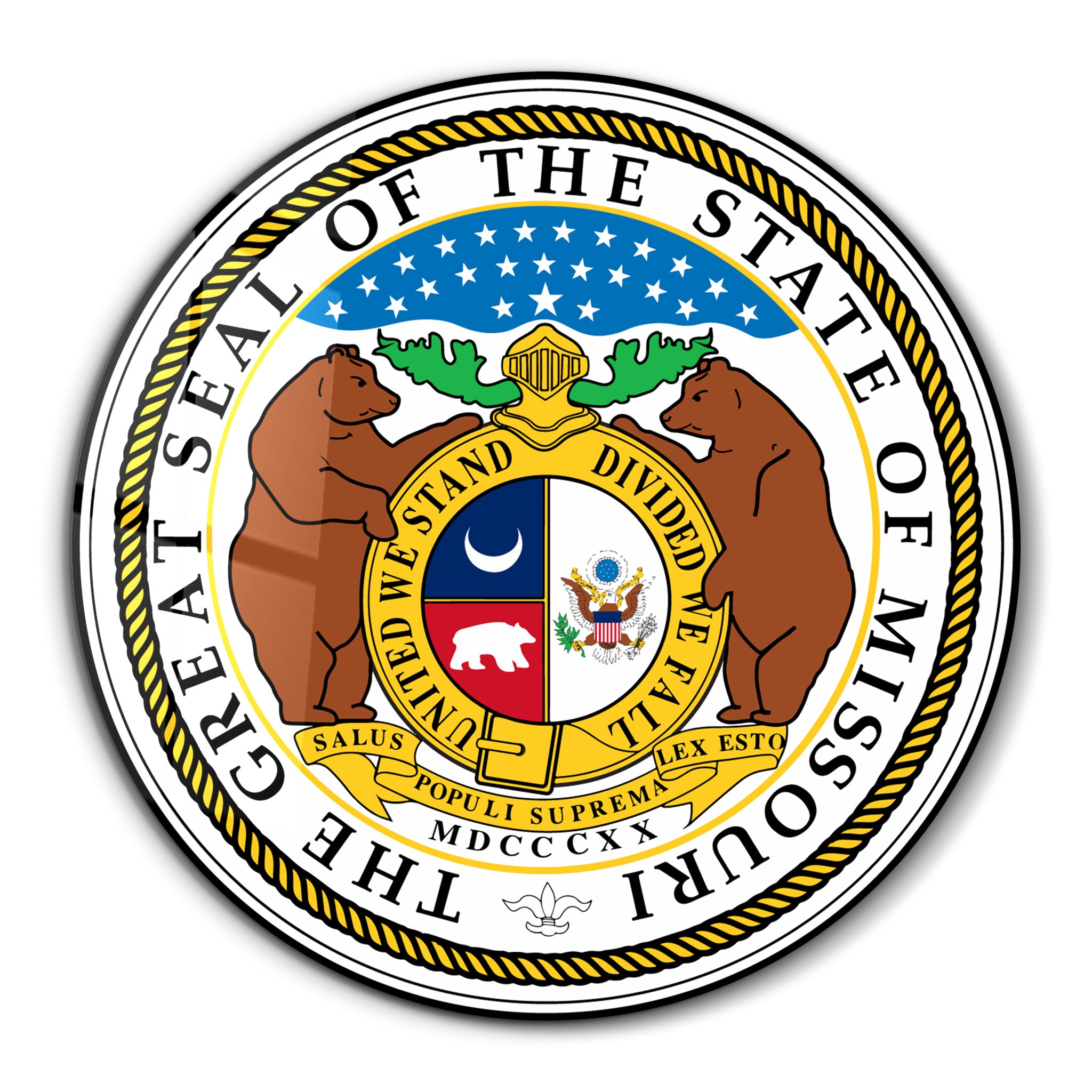 Missouri Seal – Round Glass Wall Art