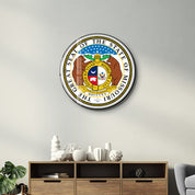 Missouri Seal – Round Glass Wall Art