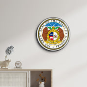 Missouri Seal – Round Glass Wall Art