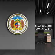 Missouri Seal – Round Glass Wall Art
