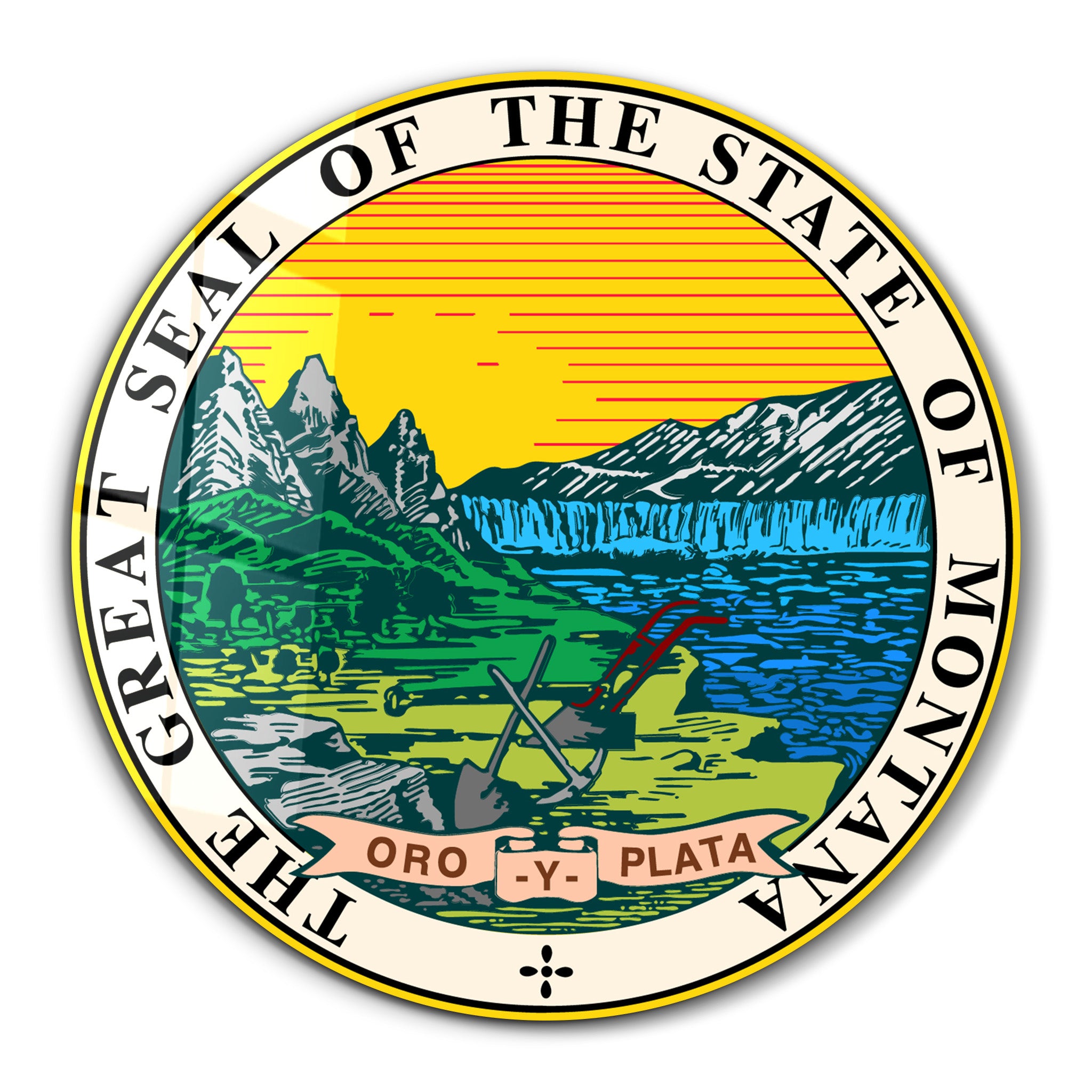 Montana Seal – Round Glass Wall Art