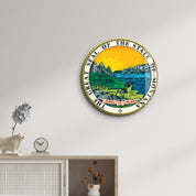 Montana Seal – Round Glass Wall Art