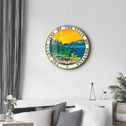 Montana Seal – Round Glass Wall Art