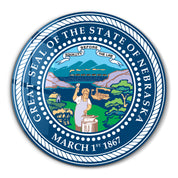 Nebraska Seal – Round Glass Wall Art