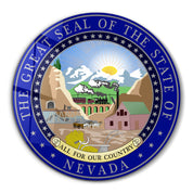 Nevada Seal – Round Glass Wall Art