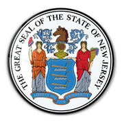 New Jersey Seal – Round Glass Wall Art