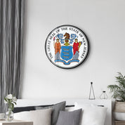 New Jersey Seal – Round Glass Wall Art