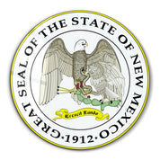 New Mexico Seal – Round Glass Wall Art