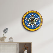 Oklahoma Seal – Round Glass Wall Art