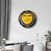 Oregon Seal – Round Glass Wall Art