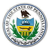 Pennsylvania Seal – Round Glass Wall Art