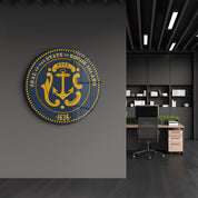 Rhode Island Seal – Round Glass Wall Art