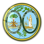 South Carolina Seal – Round Glass Wall Art
