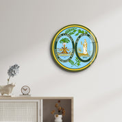 South Carolina Seal – Round Glass Wall Art