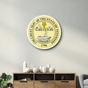 Tennessee Seal – Round Glass Wall Art