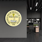 Tennessee Seal – Round Glass Wall Art