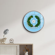 Texas Seal – Round Glass Wall Art