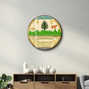 Vermont Seal – Round Glass Wall Art