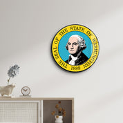 Washington Seal – Round Glass Wall Art