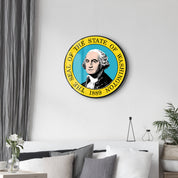 Washington Seal – Round Glass Wall Art