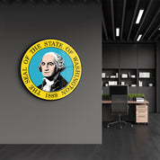 Washington Seal – Round Glass Wall Art